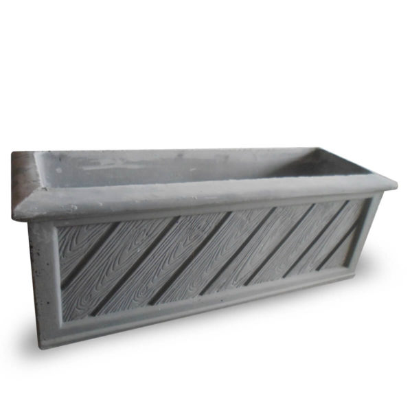 Bac à fleurs rectangulaire en ciment